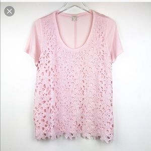 J Crew Floral Lace Top